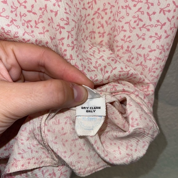 Neiman Marcus Blouse Top Pink Flower Light Weight Size 6 vintage - Picture 8 of 11